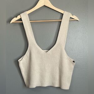 Sincerely Jules ribbed sweater tank‎  xl cream Beach island travel vacation